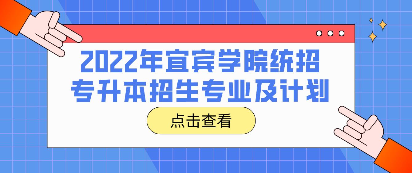 2023年宜賓學(xué)院統(tǒng)招專升本招生專業(yè)及計劃