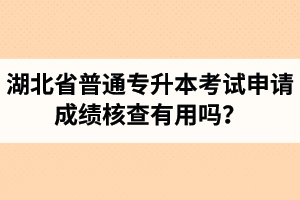 湖北省普通專升本考試申請(qǐng)成績核查有用嗎？申請(qǐng)步驟有哪些？