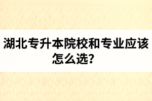 湖北專升本院校和專業(yè)應(yīng)該怎么選？公辦院校和民辦院校差別大嗎？